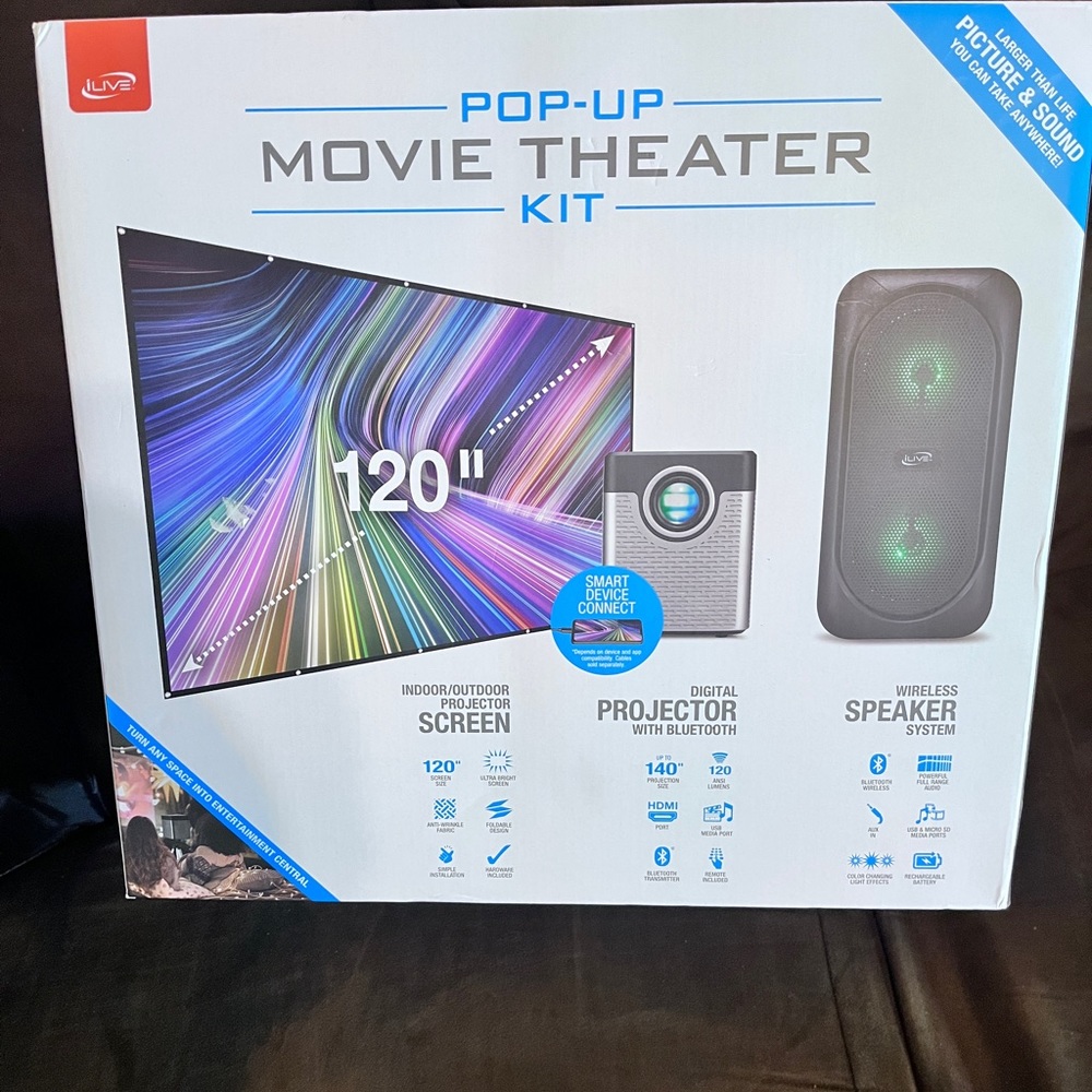 Pop up movie theater set